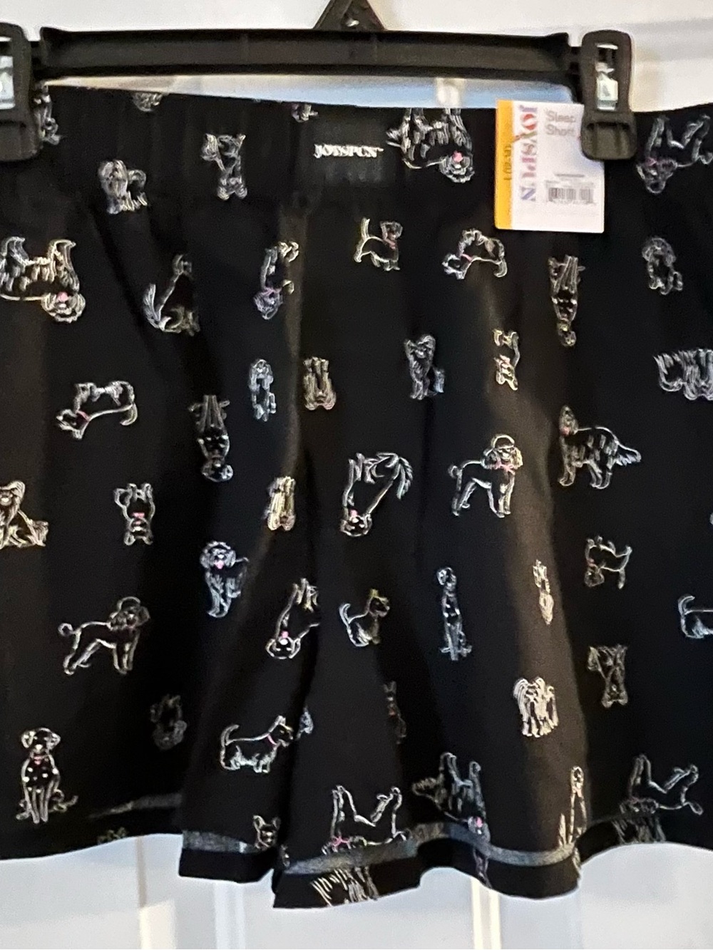 New Black  with white Dog Outline Print